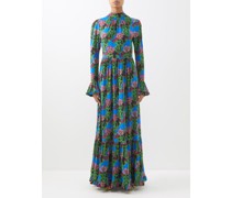 Visconti Floral-print Crepe Maxi Dress