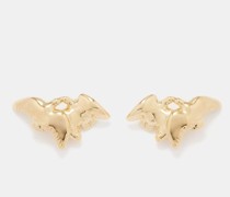 Double Dove Gold-plated Earrings