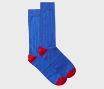 Burford Ribbed Organic-cotton Blend Socks