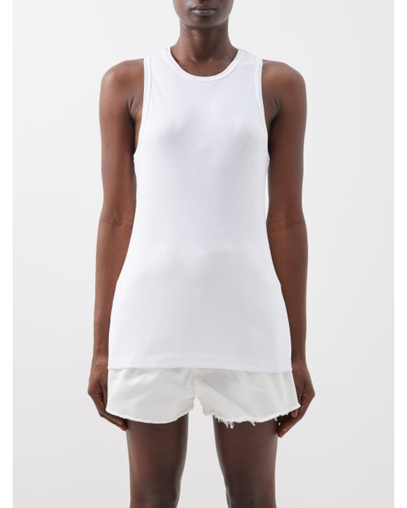 Raey Damen Ribbed Organic-cotton Jersey Sports Vest