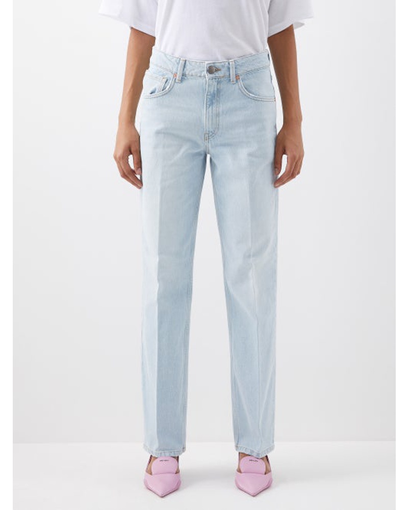 Raey Damen Push Organic-cotton Straight-leg Jeans
