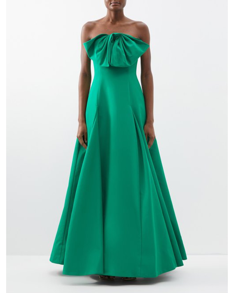Jason Wu Damen Bow-embellished Strapless Taffeta Gown