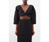 Justine Organic Cotton-blend Cropped Top