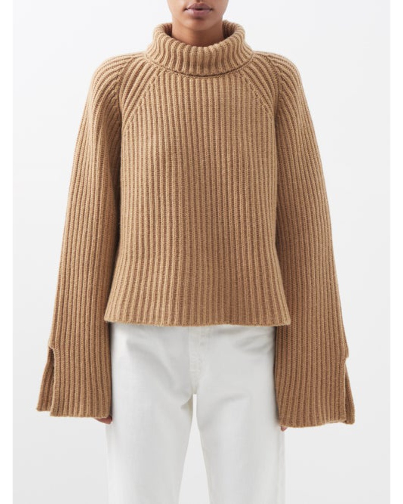 KHAITE Damen Genoa Ribbed Cashmere Roll-neck Sweater