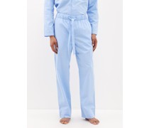 Striped Organic-cotton Poplin Pyjama Trousers