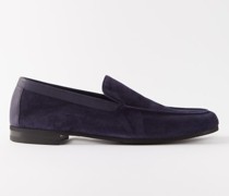 Tyne Leather-trim Suede Loafers