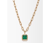 Heirloom Emerald & 14kt Gold Necklace