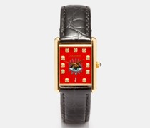 Vintage Cartier Tank Diamond & Gold-vermeil Watch