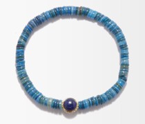 Lapis Lazuli & 14kt Gold Beaded Bracelet