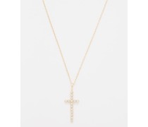 Cross Diamond & 14kt Gold Necklace