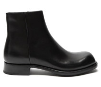 Square-toe Leather Boots