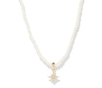 Diamond, Baroque Pearl & 14kt Gold Necklace