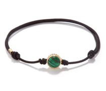 Malachite & 14kt Gold Corded Bracelet