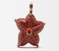 Jasper, Sapphire & 14kt Rose Gold Charm
