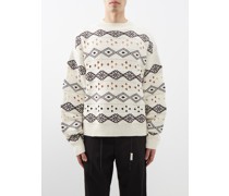 Solin Geometric-jacquard Wool Sweater
