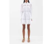 Daniela Lace-trim Cotton-blend Mini Dress