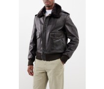 A-2 Shearling-collar Leather Jacket
