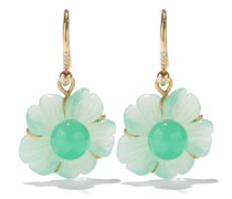 Botanical Diamond, Chrysoprase & Gold Earrings