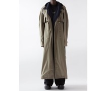 Oversized Twill Trench Coat