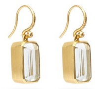 Diamond, Aquamarine & 18kt Gold Drop Earrings