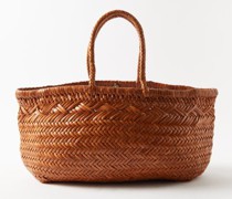 Triple Jump Large Woven-leather Basket Bag