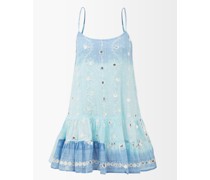 Mirror-embellished Tie-dyed Cotton Dress