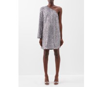 Robe courte asymétrique à sequins Vida