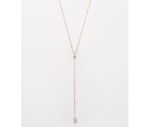 Diamond & 18kt Rose-gold Lariat Necklace