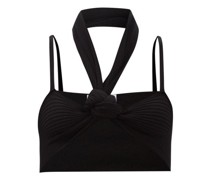 Knotted Cotton-jersey Crop Top