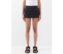 Cargo-pocket Ripstop-cotton Mini Skirt