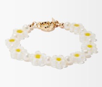 Fresia Floral Millefiori & Pearl Bracelet