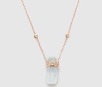 Aura Diamond, Aquamarine & 14kt Gold Necklace
