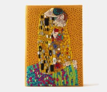The Kiss Small Embroidered Book Clutch Bag