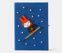 Miffy Ski Embroidered Book Clutch Bag