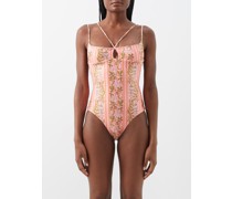 Boliviana Floral-print Cutout Swimsuit
