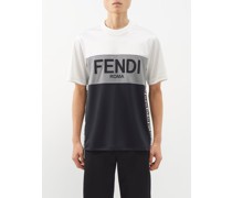 Logo Houndstooth Perforated Jersey T-shirt