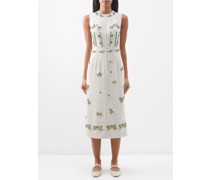 Ellery Crystal-embellished Linen Midi Dress