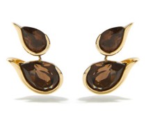 Ignite Quartz & 18kt Gold Stud Earrings