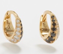 Crescent Xs Diamond & 18kt Gold Earrings