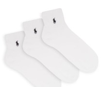 Pack Of Three Logo-embroidered Socks