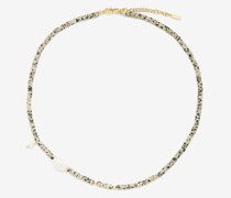 Dex Dalmatian Jasper, Pearl & Gold-plated Necklace