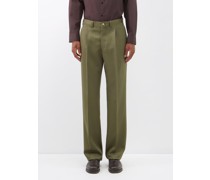 Vito Pleated Wool-drill Suit Trousers
