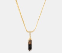 Mommo Quartz & 18kt Gold-plated Necklace