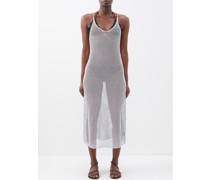 Corin Metallic-knit Midi Dress