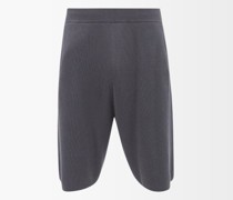 Ribbed-knit Cotton Shorts
