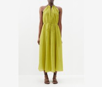 Rhian Crinkled-gauze Midi Dress