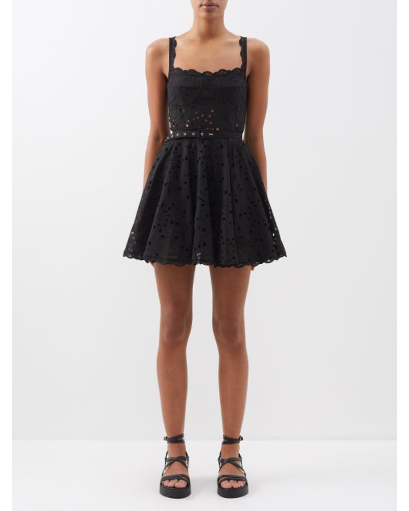 Charo Ruiz Damen Nina Floral Broderie-anglaise Cotton-blend Dress