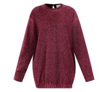 Metallic-knit Sweatshirt Dress