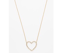Heart Diamond & 14kt Gold Necklace