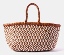Triple Jump Small Woven-leather Basket Bag